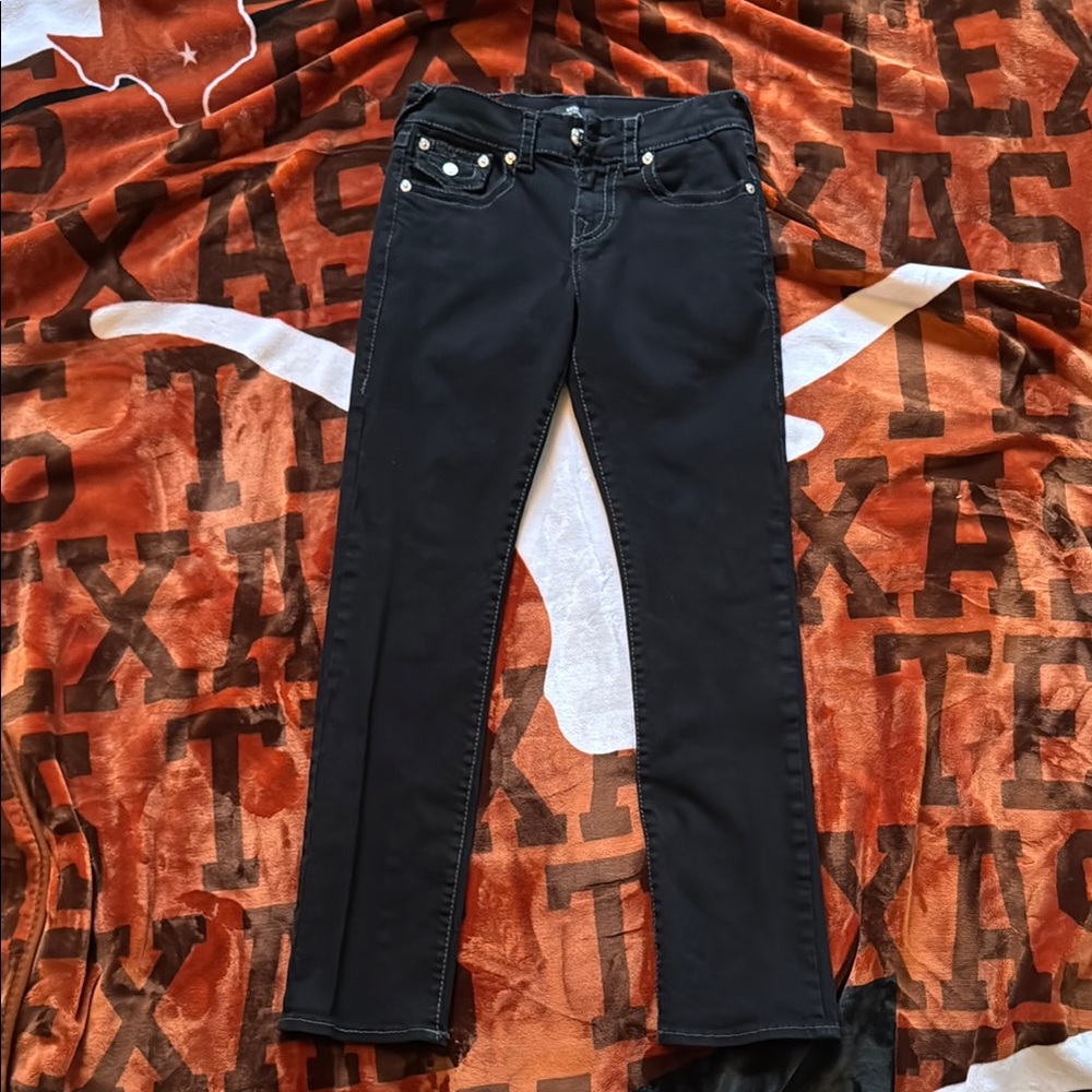 True Religion Black Relaxed Straight Jeans